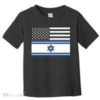 Israeli American Flag Toddler T-Shirt thumb 0