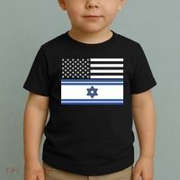 Israeli American Flag Toddler T-Shirt thumb 2