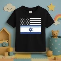 Israeli American Flag Toddler T-Shirt thumb 3