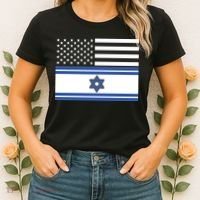 Israeli American Flag Women's T-Shirt thumb 2