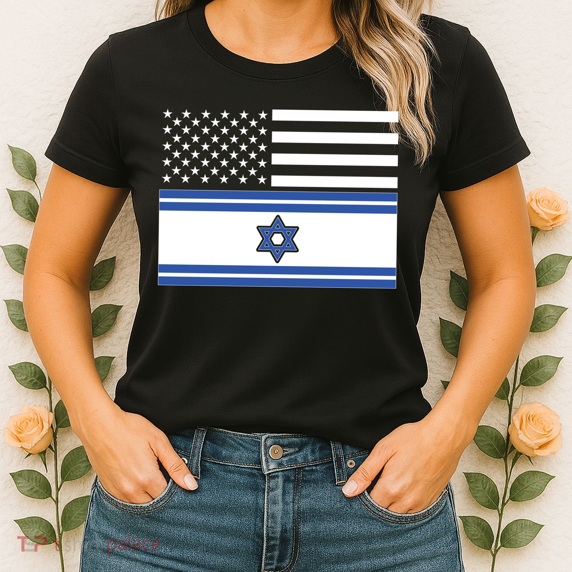 Israeli American Flag Women's T-Shirt