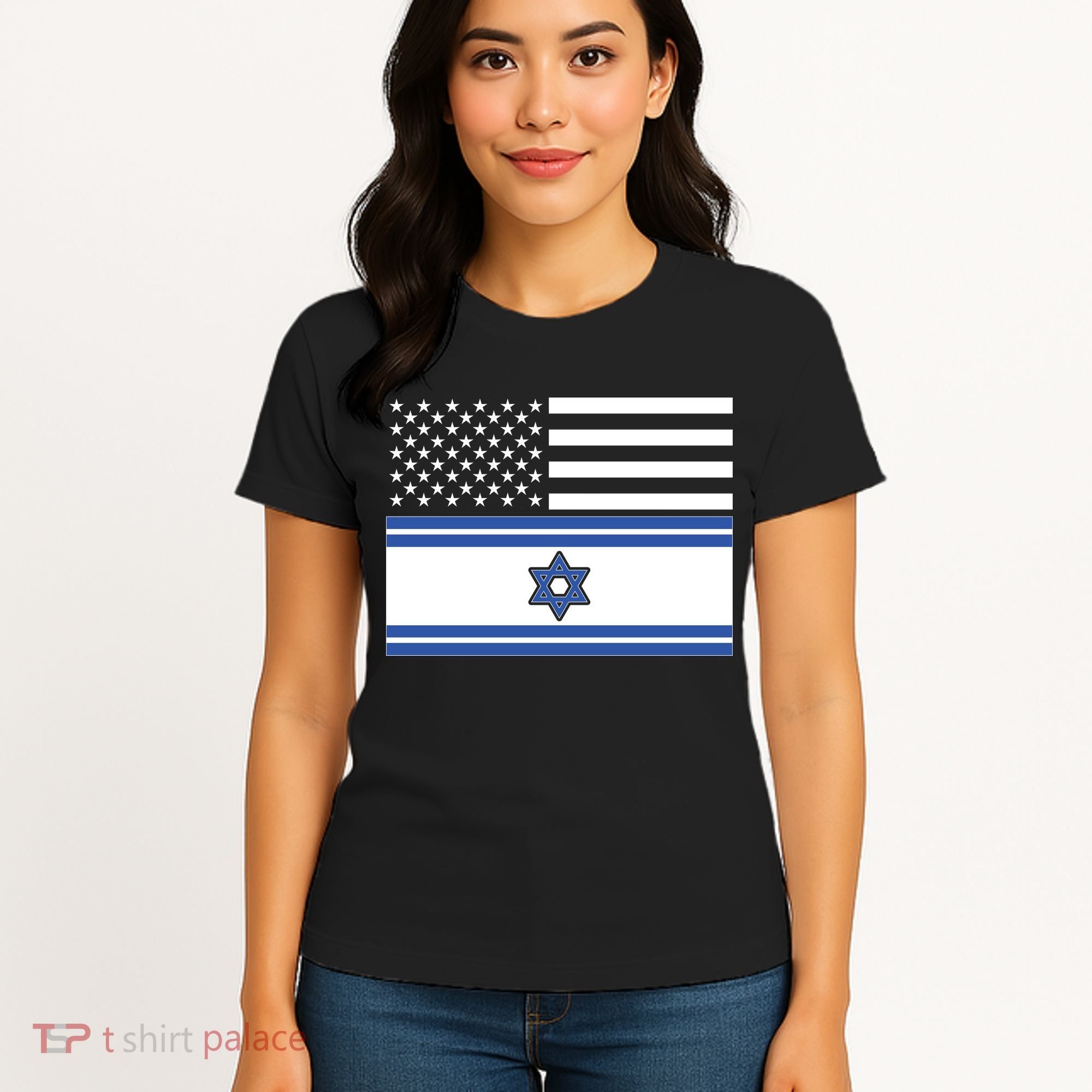 Israeli American Flag Women's T-Shirt
