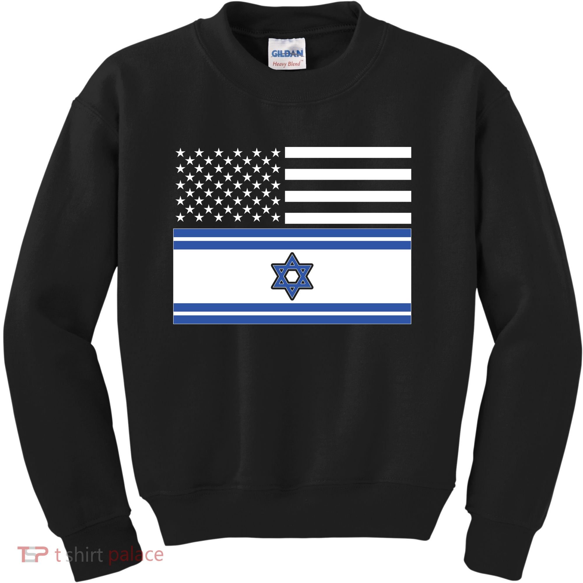 Israeli American Flag Kids Sweatshirt