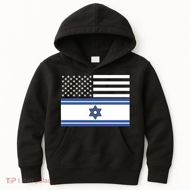 Israeli American Flag Kids Hoodie