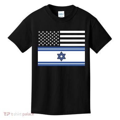 Israeli American Flag Kids T-Shirt