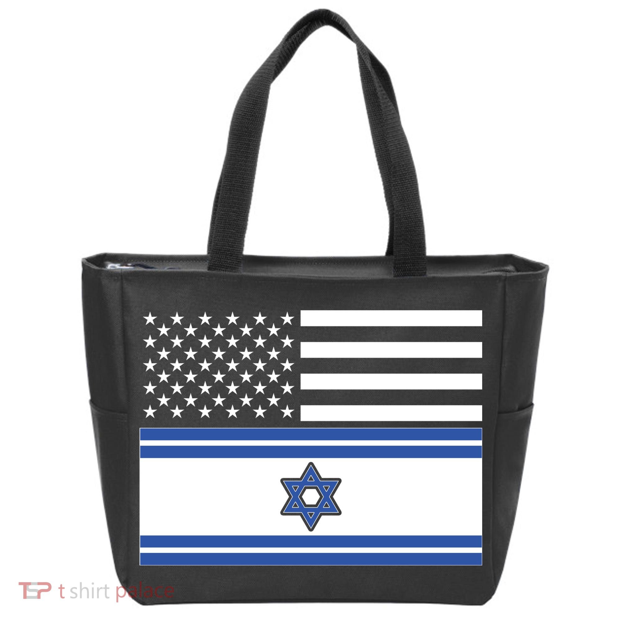 Israeli American Flag Tote Bag