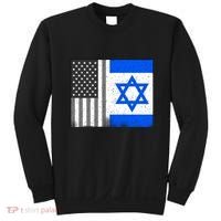 Israeli American Flag Pride Israel USA Sweatshirt thumb 0
