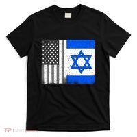 Israeli American Flag Pride Israel USA T-Shirt thumb 0