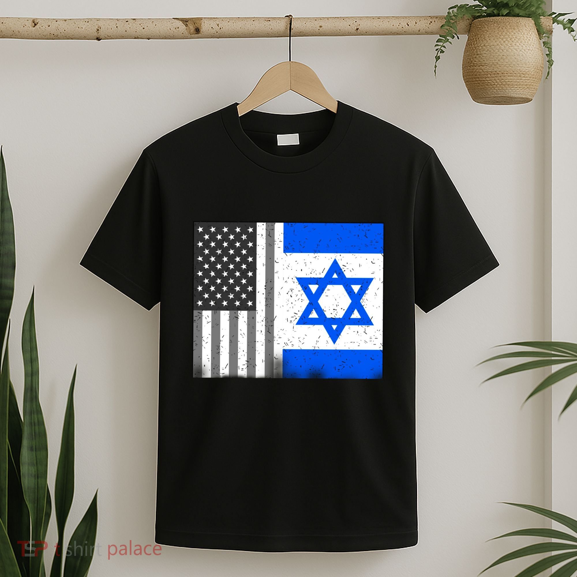 Israeli American Flag Pride Israel USA T-Shirt