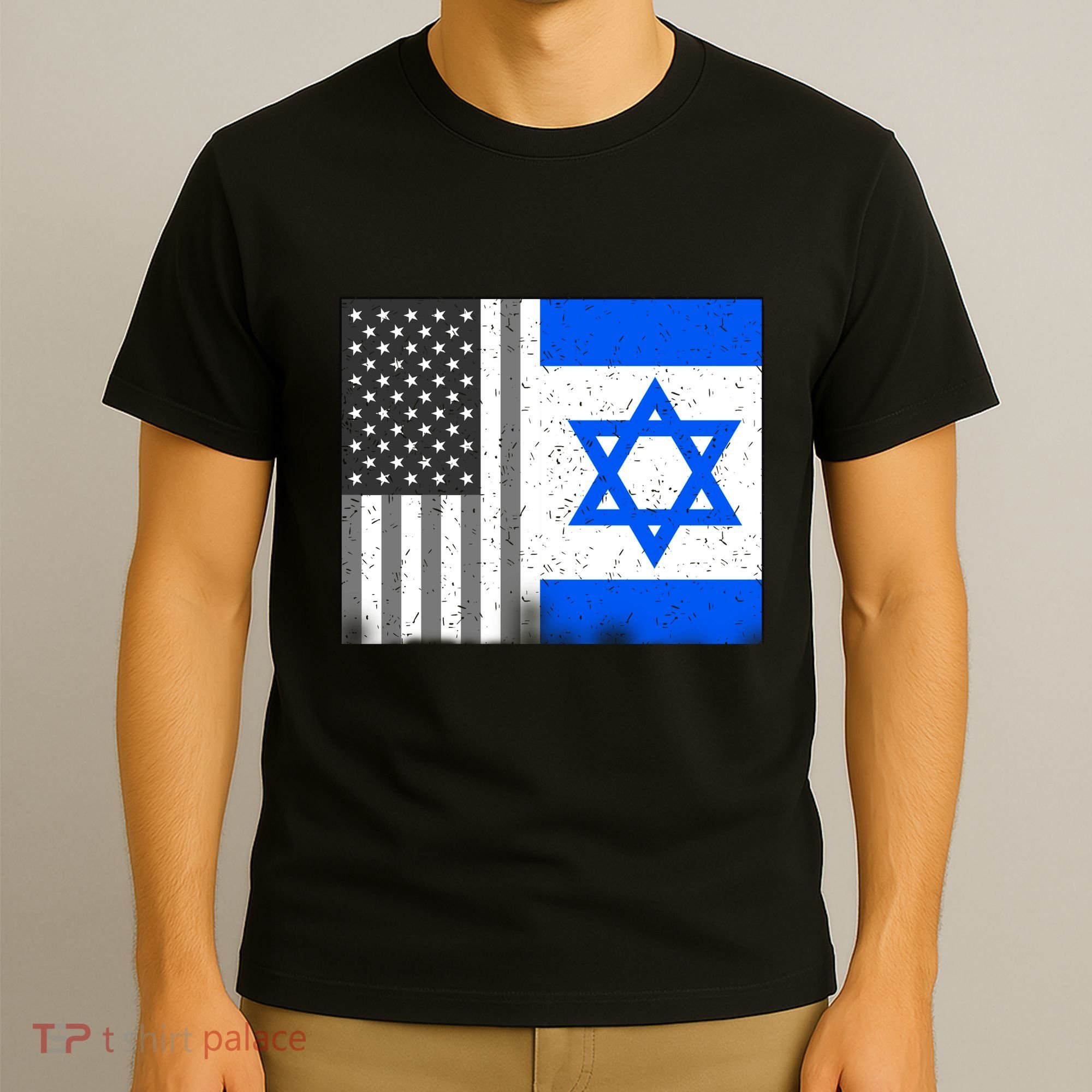 Israeli American Flag Pride Israel USA T-Shirt