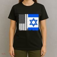 Israeli American Flag Pride Israel USA T-Shirt thumb 4