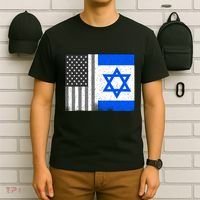 Israeli American Flag Pride Israel USA T-Shirt thumb 6