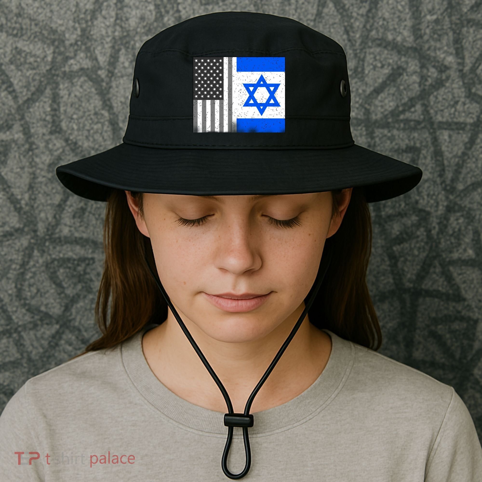 Israeli American Flag Pride Israel USA Bucket Hat