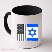 Israeli American Flag Pride Israel USA Coffee Mug thumb 0