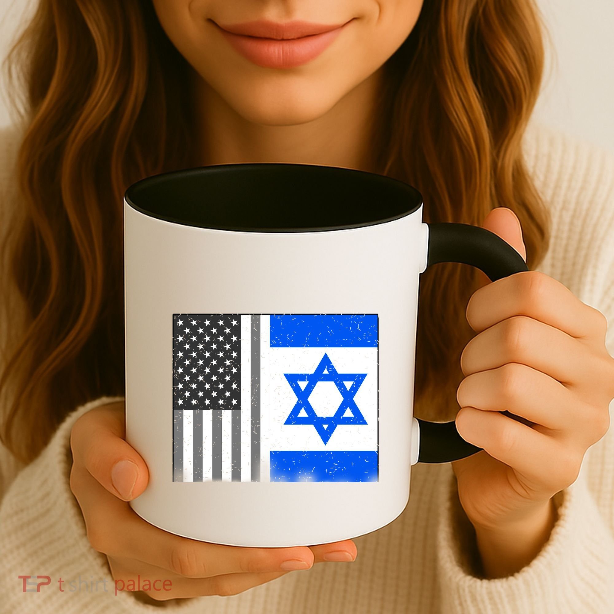 Israeli American Flag Pride Israel USA Coffee Mug