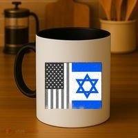 Israeli American Flag Pride Israel USA Coffee Mug thumb 4