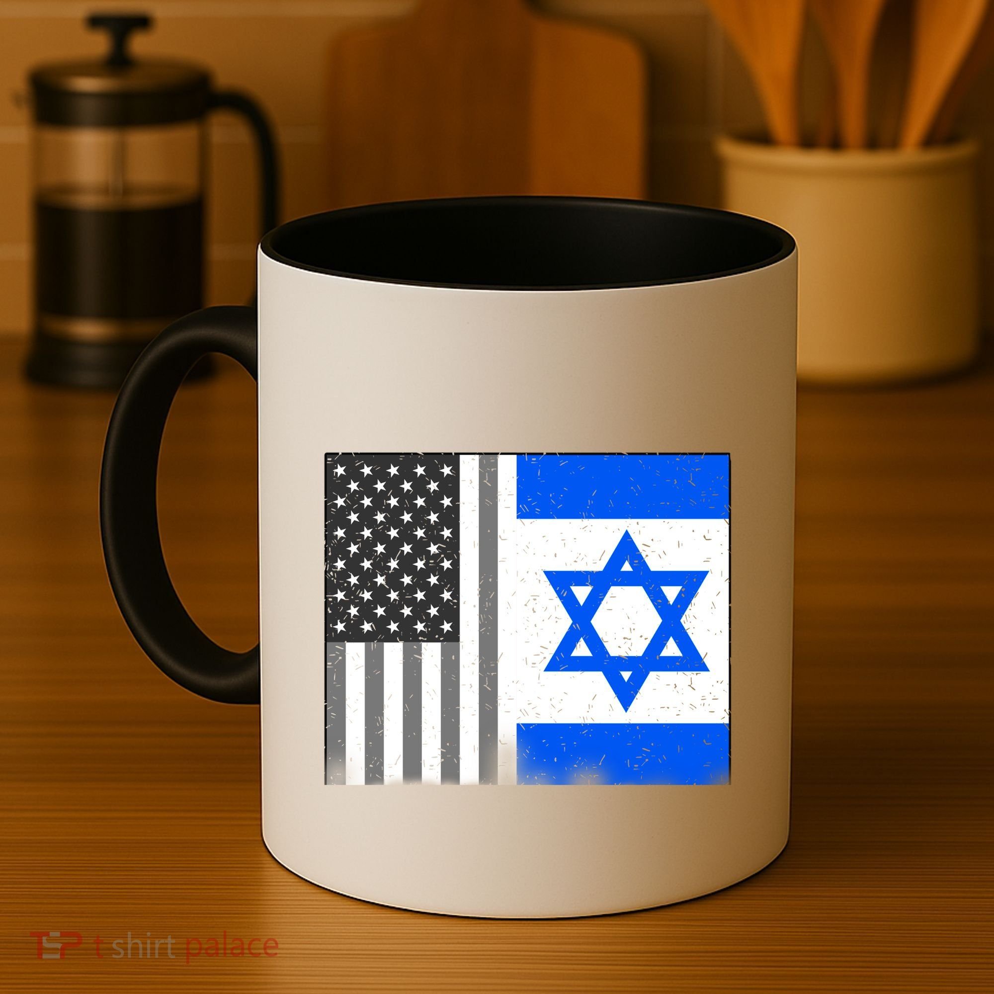 Israeli American Flag Pride Israel USA Coffee Mug
