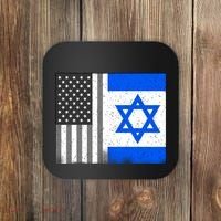 Israeli American Flag Pride Israel USA Coaster thumb 0