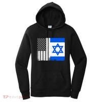 Israeli American Flag Pride Israel USA Women's Hoodie thumb 0
