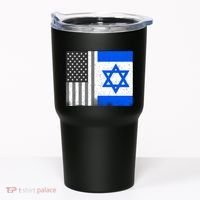 Israeli American Flag Pride Israel USA Tumbler thumb 0