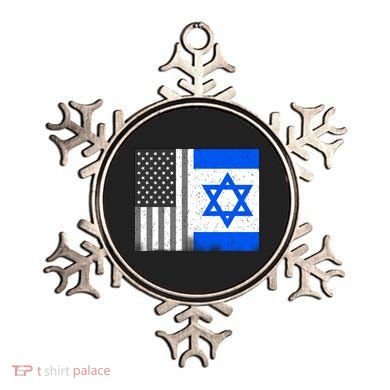Israeli American Flag Pride Israel USA Ornament