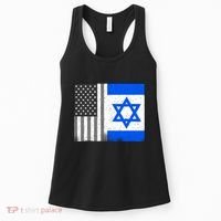 Israeli American Flag Pride Israel USA Women's Tank Top thumb 0