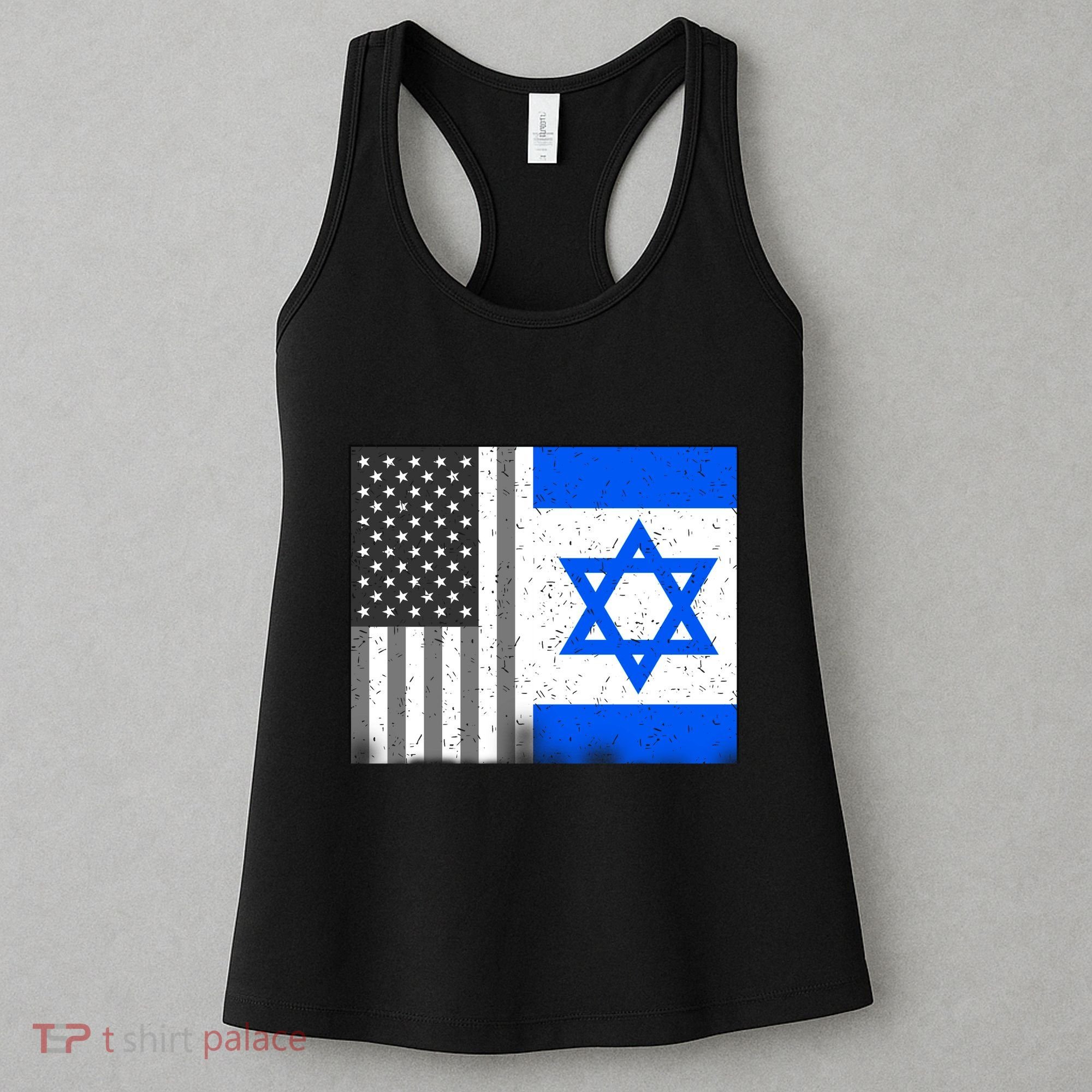 Israeli American Flag Pride Israel USA Women's Tank Top