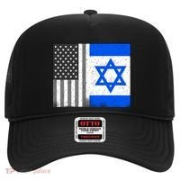 Israeli American Flag Pride Israel USA Hat thumb 0