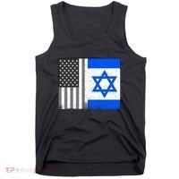 Israeli American Flag Pride Israel USA Tank Top thumb 0