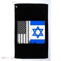 Israeli American Flag Pride Israel USA Golf Towel thumb 0