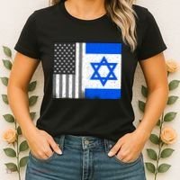 Israeli American Flag Pride Israel USA Women's T-Shirt thumb 2