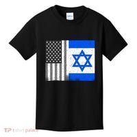 Israeli American Flag Pride Israel USA Kids T-Shirt thumb 0