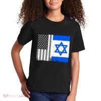Israeli American Flag Pride Israel USA Kids T-Shirt thumb 2