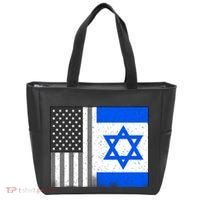 Israeli American Flag Pride Israel USA Tote Bag thumb 0