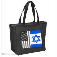Israeli American Flag Pride Israel USA Tote Bag thumb 2