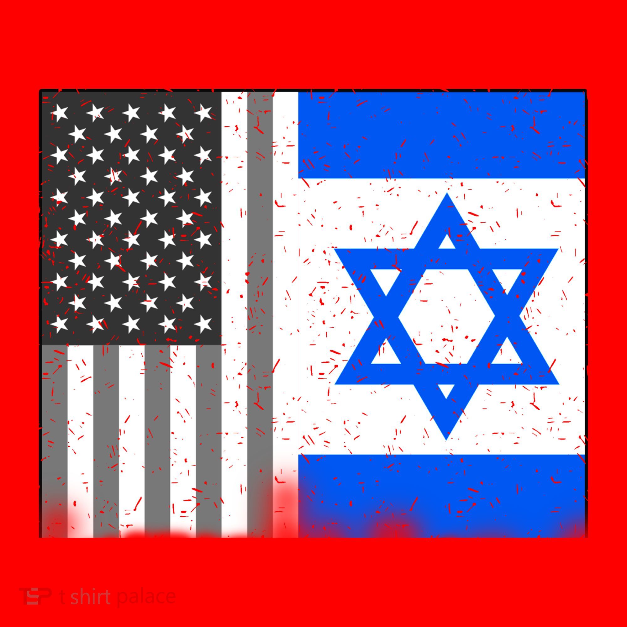 Israeli American Flag Pride Israel USA Santa Hat
