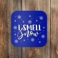 I Smell Snow Winter Snowflakes Christmas Gift Meaningful Gift Coaster thumb 0