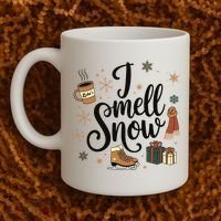 I Smell Snow Christmas Holiday Xmas Winter Coffee Mug thumb 2