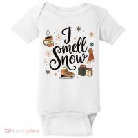 I Smell Snow Christmas Holiday Xmas Winter Baby Bodysuit thumb 0