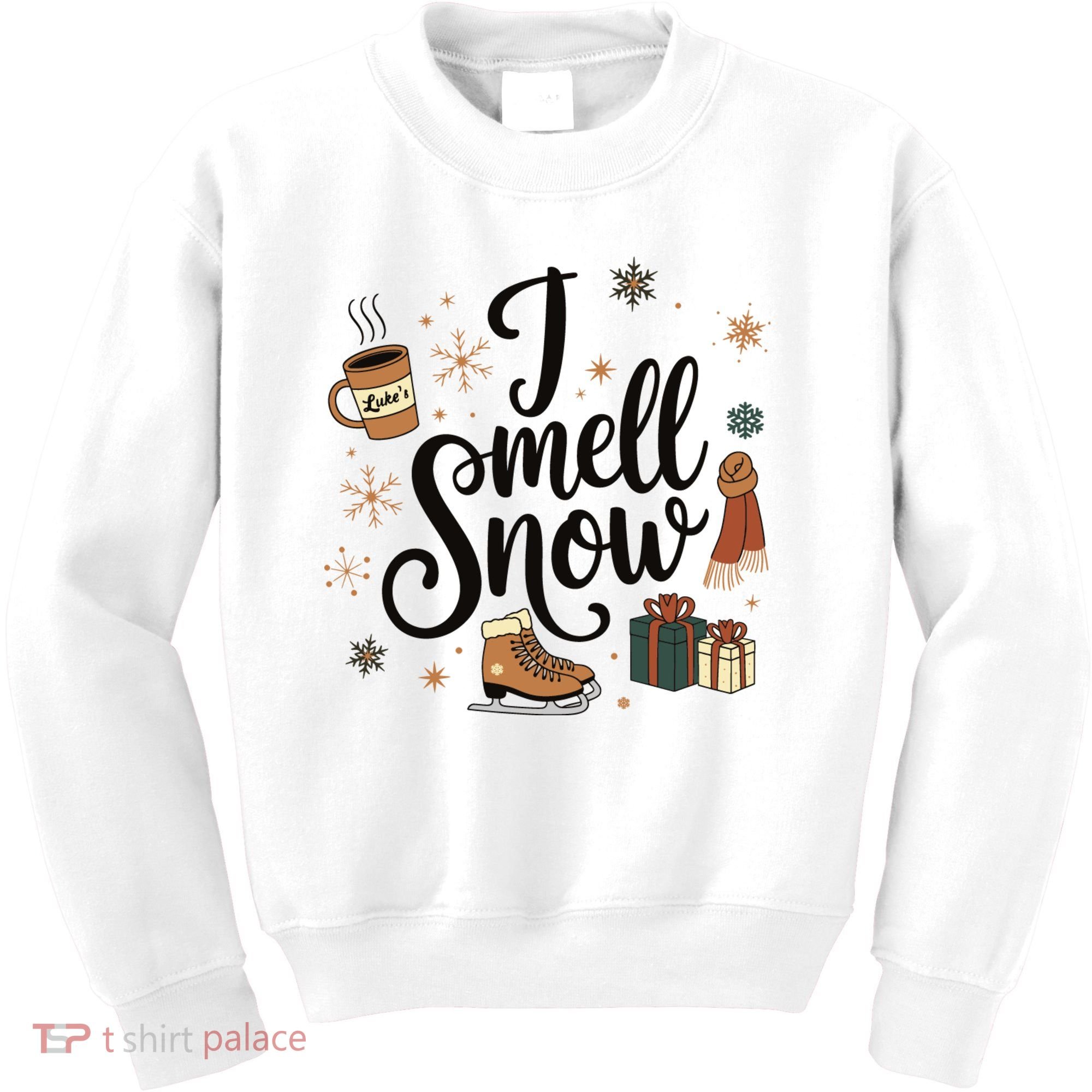 I Smell Snow Christmas Holiday Xmas Winter Kids Sweatshirt