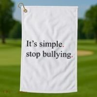 Its Simple Stop Bullying Anti Bully Golf Towel thumb 1