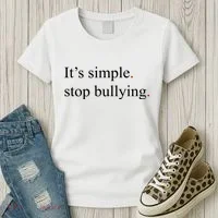 Its Simple Stop Bullying Anti Bully Women's T-Shirt thumb 3