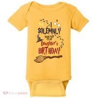 I Solemnly Swear That It's My Daughter's Birthday Baby Bodysuit thumb 0