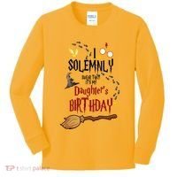 I Solemnly Swear That It's My Daughter's Birthday Kids Long Sleeve Shirt thumb 0