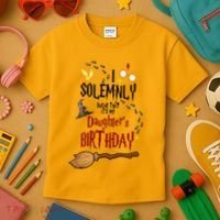 I Solemnly Swear That It's My Daughter's Birthday Kids T-Shirt thumb 3