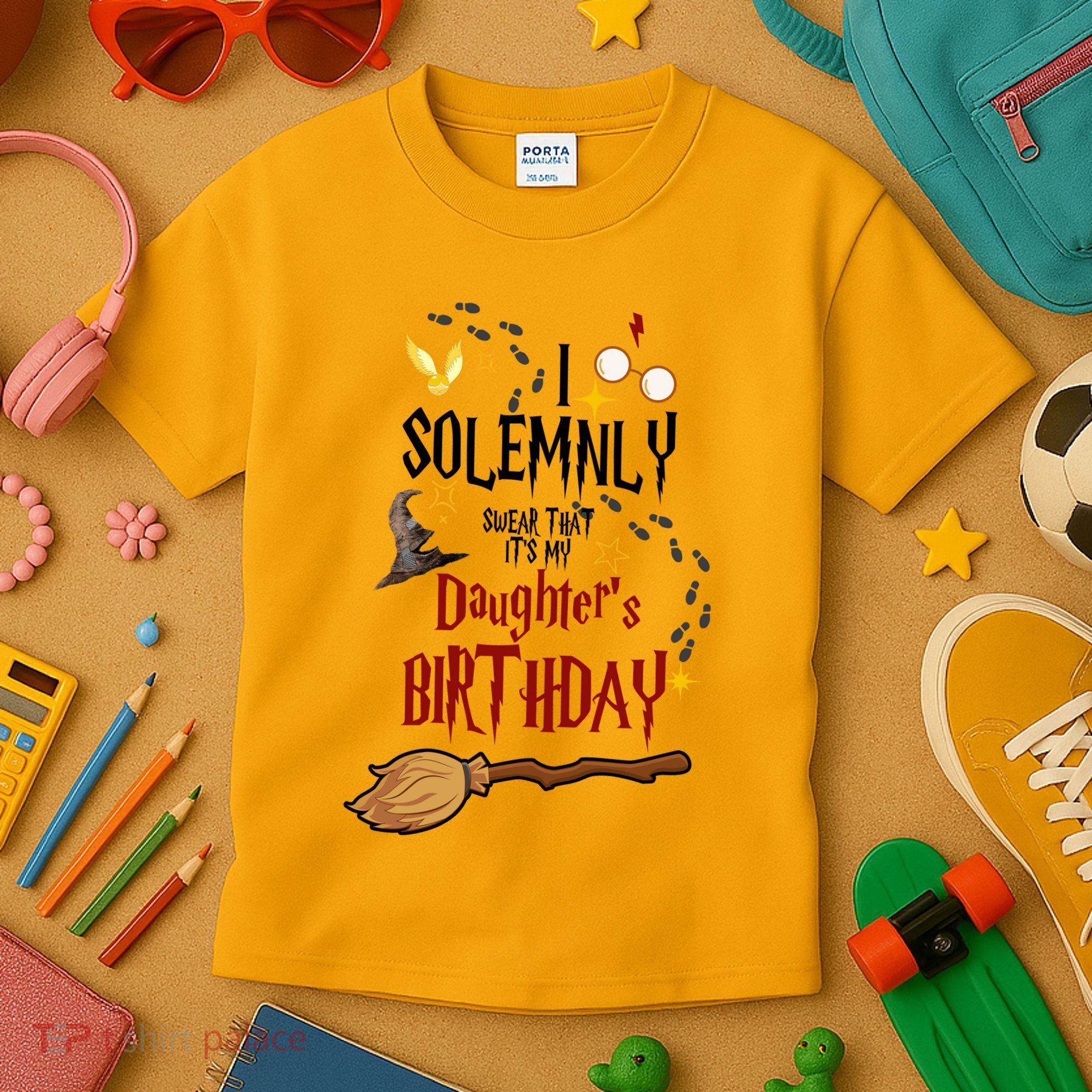 I Solemnly Swear That It's My Daughter's Birthday Kids T-Shirt