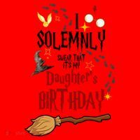 I Solemnly Swear That It's My Daughter's Birthday Santa Hat thumb 1