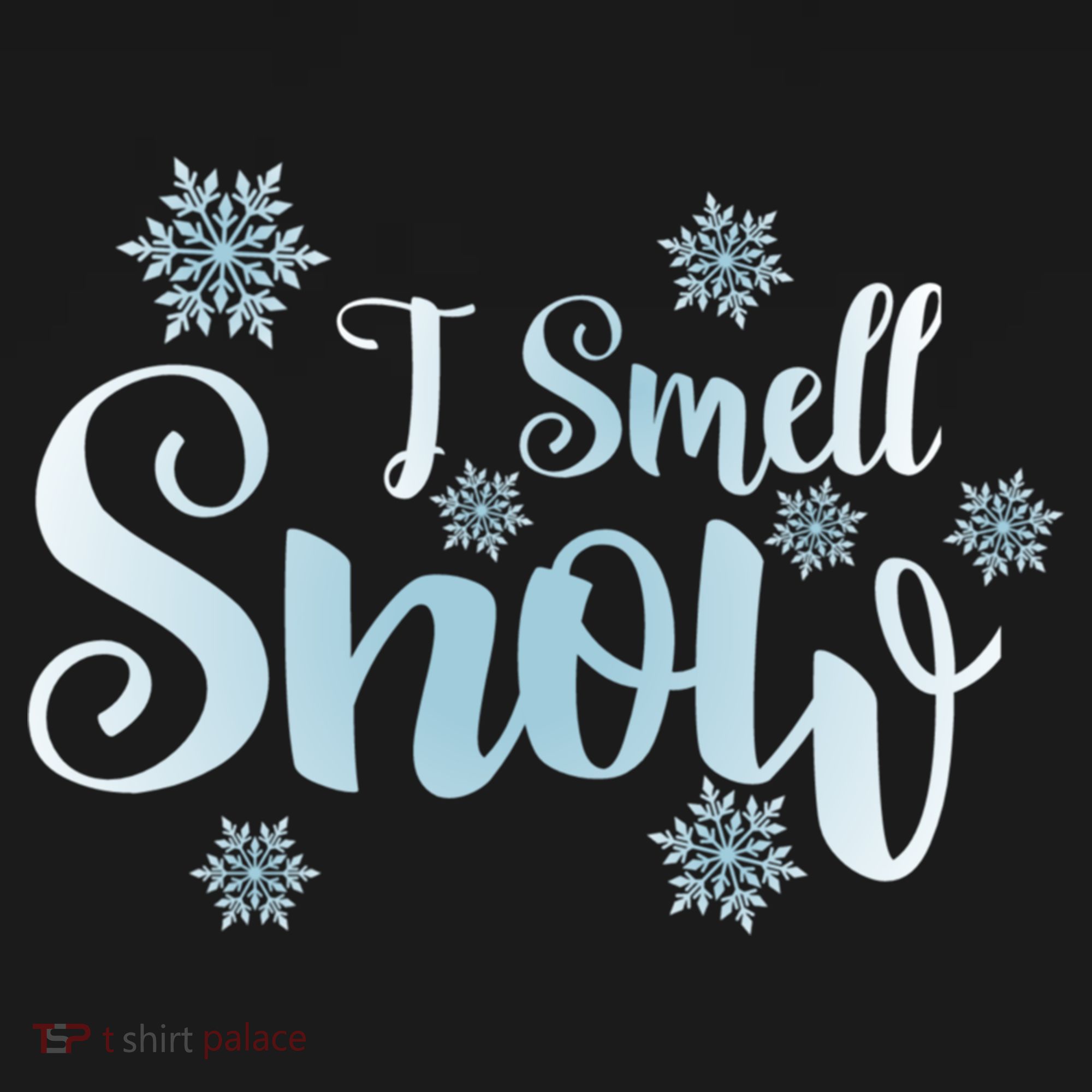 I Smell Snow Cute Snowflakes Snowy Winter Holiday Christmas Gift Women's Hoodie