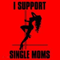 I Support Single Moms Santa Hat thumb 1