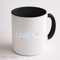 I Smell Snow Winter Christmas Holiday Snowflake Coffee Mug thumb 1